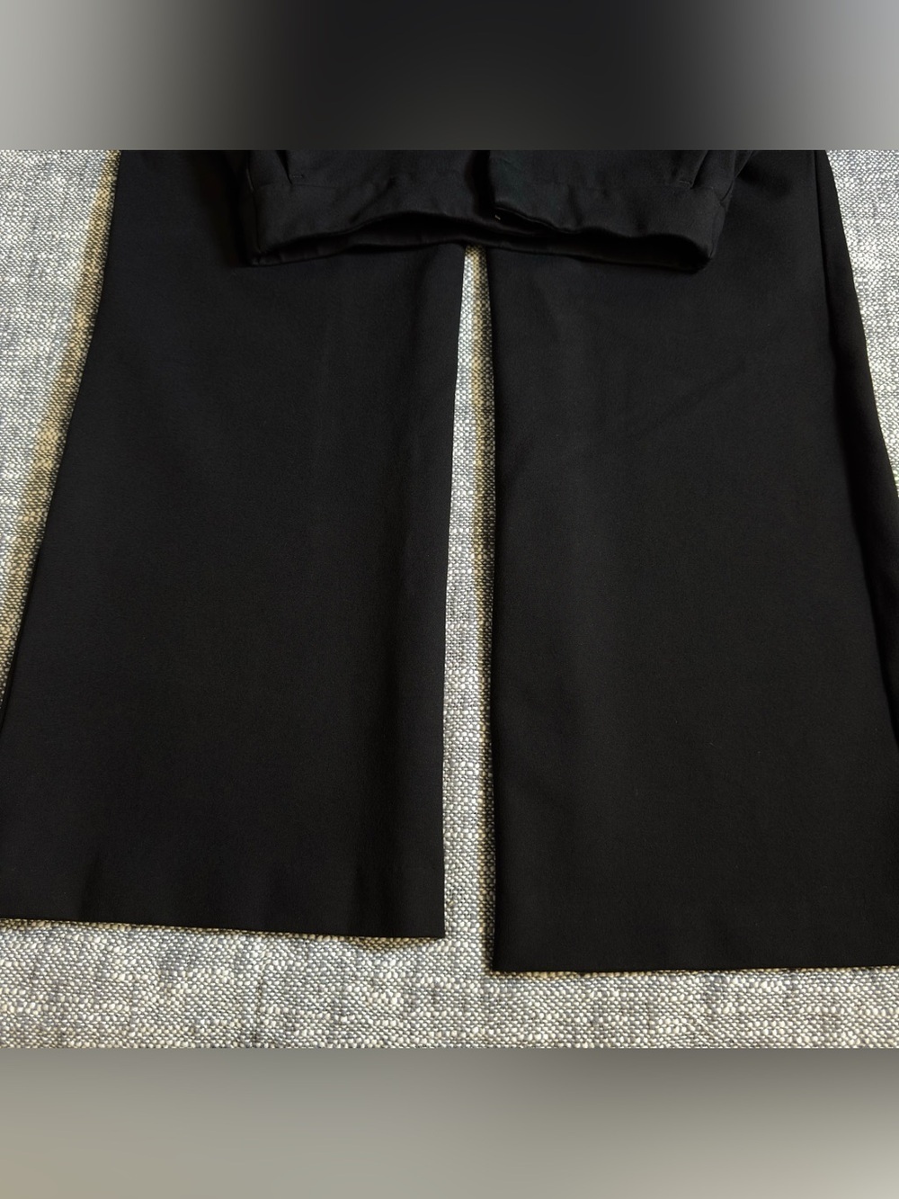 Quince Ultra-Stretch Ponte Trouser Black Size 0 wide leg short crop - Picture 8 of 8